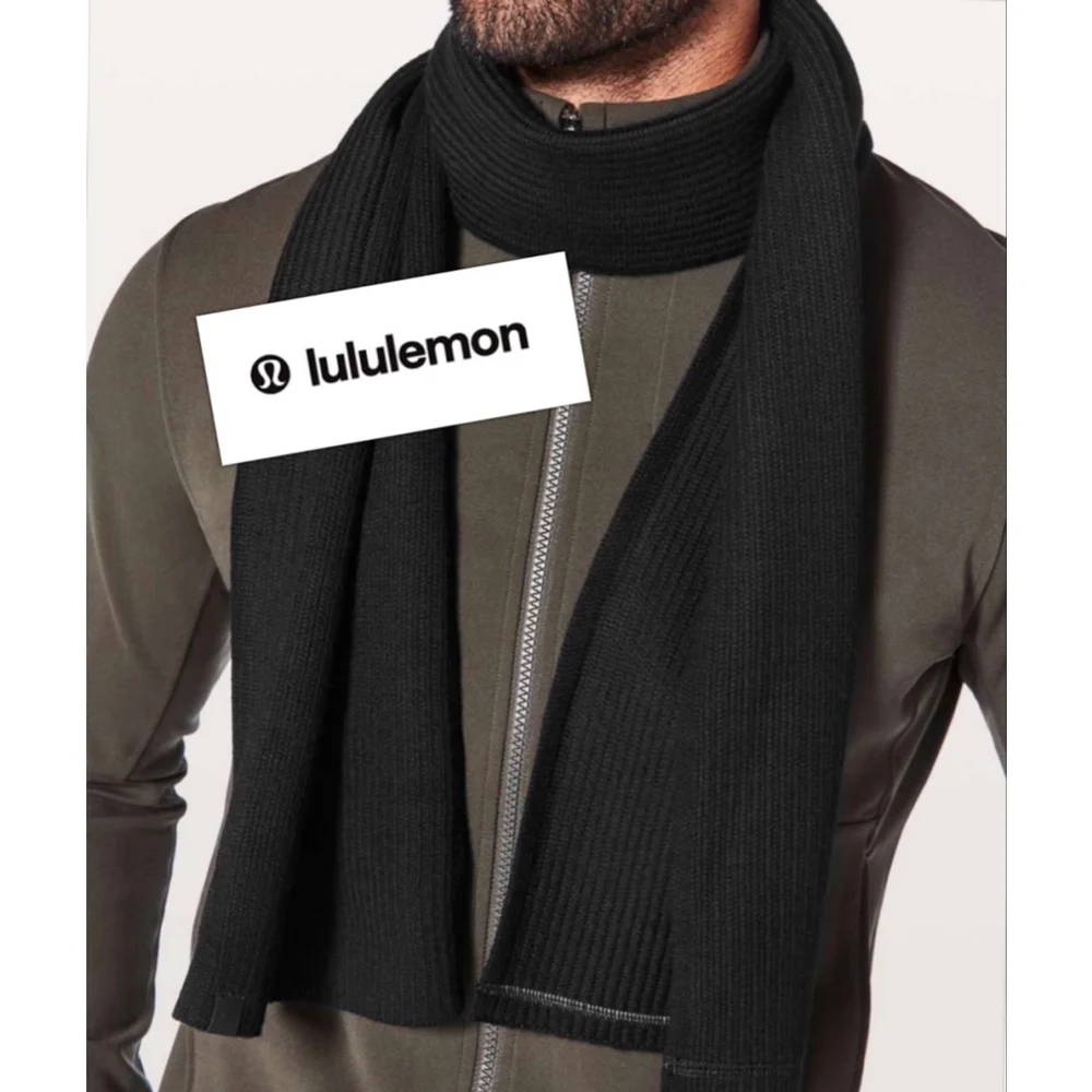Lululemon Luxurious Ribbed Knit Merino Wool Winter Scarf Winter Layer Staple